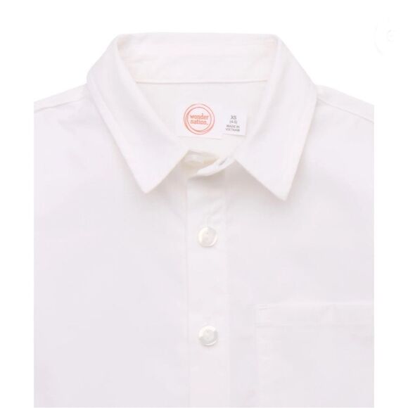 Little Girls Cotton Button-Down Shirts with Long Sleeves 2-Pack Size S/6X - Picture 4 of 8